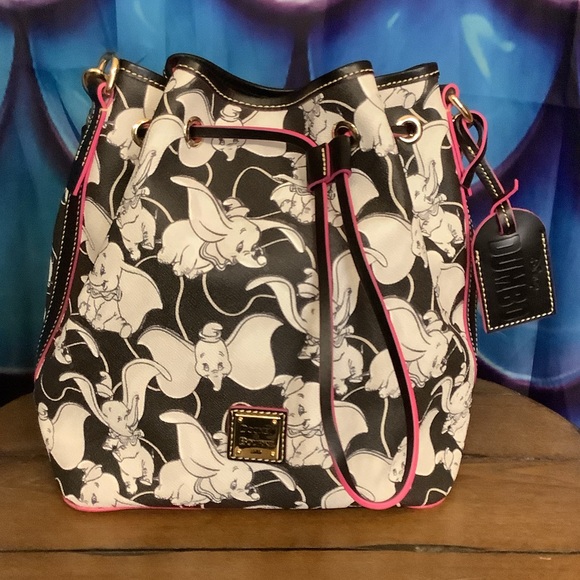 Dooney & Bourke Disney Dumbo Drawstring Bucket Shoulder Bag - Picture 1 of 13